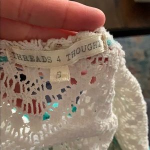 Threads 4 thought teal and crochet top